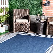 nuLOOM 4' x 6' Asha Simple Border Indoor/Outdoor Area Rug