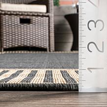 nuLOOM 4' x 6' Asha Simple Border Indoor/Outdoor Area Rug