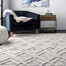 nuLOOM  5' 3" x 7' 7" Ansley Moroccan Lattice Tassel Area Rug