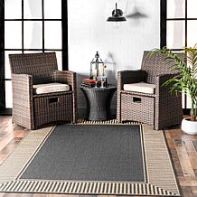 nuLOOM 5' x 8' Asha Simple Border Indoor/Outdoor Area Rug