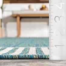 nuLOOM 5' x 8' Asha Simple Border Indoor/Outdoor Area Rug