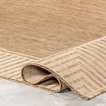 nuLOOM 6' 7" x 9' Asha Simple Border Indoor/Outdoor Area Rug