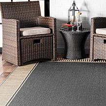 nuLOOM 6' 7" x 9' Asha Simple Border Indoor/Outdoor Area Rug
