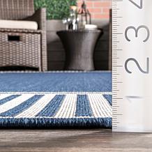 nuLOOM 6' 7" x 9' Asha Simple Border Indoor/Outdoor Area Rug 