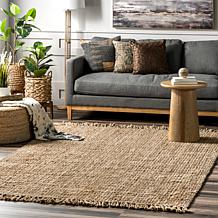 nuLOOM 7' 6" x 10' 6" Daniela Farmhouse Chunky Jute Area Rug