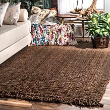 nuLOOM 7' 6" x 9' 6" Daniela Farmhouse Chunky Jute Area Rug 