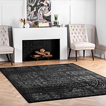 nuLOOM Arlena Vintage Traditional Area Rug 4' x 6' Black