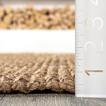 nuLOOM Ashli Solid Farmhouse Jute 3' x 5' Area Rug