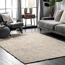 nuLOOM Ashli Solid Farmhouse Jute 3' x 5' Area Rug
