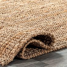 nuLOOM Ashli Solid Farmhouse Jute 4' x 6' Area Rug 