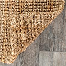 nuLOOM Ashli Solid Farmhouse Jute 7' 6" x 9' 6" Area Rug