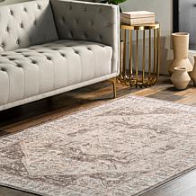 nuLOOM Brielle Machine Washable Vintage Medallion 8' x 10' Area Rug 