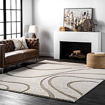 nuLOOM Carolyn Modern Shag Area Rug - 5' 3" x 7' 6" Cream