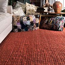 nuLOOM Daniela Farmhouse Chunky Jute Area Rug - 4' x 6' Brick