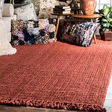 nuLOOM Daniela Farmhouse Chunky Jute Area Rug - 5' x 7' 6" Brick