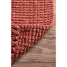 nuLOOM Daniela Farmhouse Chunky Jute Area Rug - 7' 6" x 9' 6" Brick