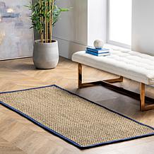 nuLOOM Elijah Farmhouse Seagrass Area Rug 2' 6" x 6' Navy