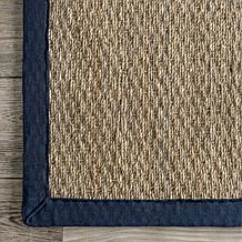 nuLOOM Elijah Farmhouse Seagrass Area Rug 4' x 6' Navy