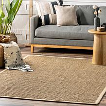 nuLOOM Elijah Farmhouse Seagrass Area Rug 5' x 8' Beige