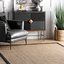 nuLOOM Elijah Farmhouse Seagrass Area Rug 8' x 10' Black