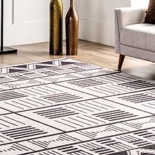 nuLOOM Evia Tribal Stripes Machine Washable 5' x 8' Area Rug