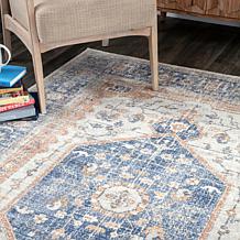 nuLOOM Jacquie Vintage Floral Area Rug - 2' 8" x 8' Blue
