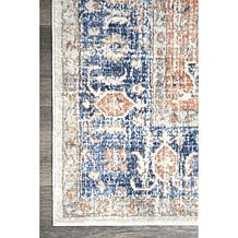 nuLOOM Jacquie Vintage Floral Area Rug 5' x 7' 5" Blue