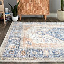 nuLOOM Jacquie Vintage Floral Area Rug - 6' 7" x 9' Blue