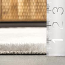 nuLOOM Loni Solid Machine Washable Shag 4' x 6' Area Rug
