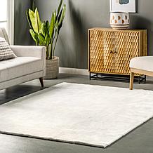 nuLOOM Loni Solid Machine Washable Shag 5' x 8' Area Rug