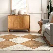 nuLOOM Pandora 4' x 6' Diamond Jute Area Rug