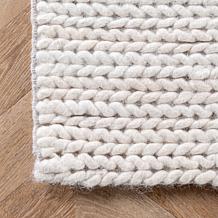 nuLOOM Penelope Braided Wool Area Rug 4' x 6' Off White