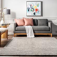 nuLOOM Penelope Braided Wool Area Rug 8' x 10' Light Gray