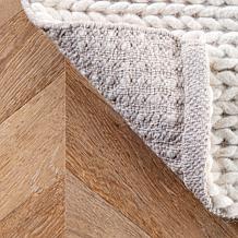nuLOOM Penelope Braided Wool Area Rug 8' x 10' Off White
