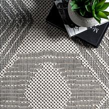 nuLOOM Ranya Tribal Indoor/Outdoor Area Rug 4' x 6' Light Gray