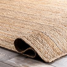 nuLOOM Rigo Hand Woven Farmhouse Jute Area Rug-2' 6" x 6' Natural