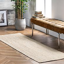 nuLOOM Rigo Hand Woven Farmhouse Jute Area Rug - 2' 6" x 6' Off White