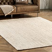 nuLOOM Rigo Hand Woven Farmhouse Jute Area Rug - 3'x5' Off White