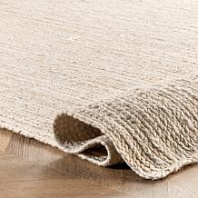 nuLOOM Rigo Hand Woven Farmhouse Jute Area Rug - 4' x 6' Off White