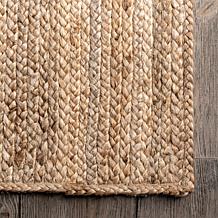nuLOOM Rigo Hand Woven Farmhouse Jute Area Rug -5' x 8' Natural