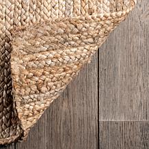 nuLOOM Rigo Hand Woven Farmhouse Jute Area Rug - 8' x 10' Natural
