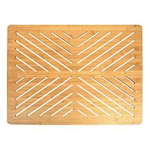 Oceanstar Bamboo Floor and Bathmat with Non-Slip Rubber Feet