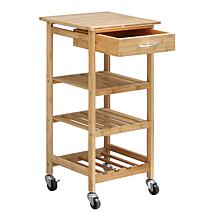 Oceanstar Bamboo Kitchen Trolley