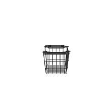 Oceanstar Stackable Metal Wire Storage Basket Black Set of 3