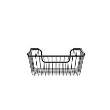 Oceanstar Stackable Metal Wire Storage Basket Set of 2 Black