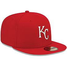 Officially Licensed Fanatics MLB Men's Red Royals Logo Fitted Hat