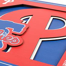 Officially Licensed MLB 3D Logo Series 12 x 12 Wall Art - Philadelphia