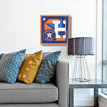 Officially Licensed MLB 3D Logo Series 12 x 12 Wall Art-Houston Astros