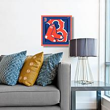 Officially Licensed MLB 3D Logo Series 12 x 12 Wall Art-Boston Red Sox