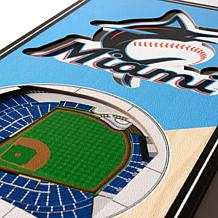 Officially Licensed MLB 6" x 19" 3D Stadium Banner - Miami Marlins